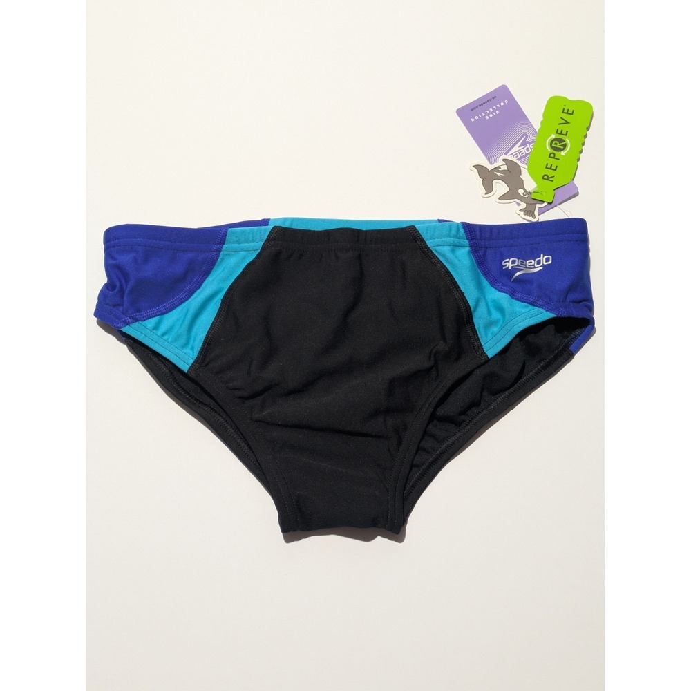 Speedo Eco Endurance Repreve Anthracite Colorblock Swim Brief Men's Size 32
